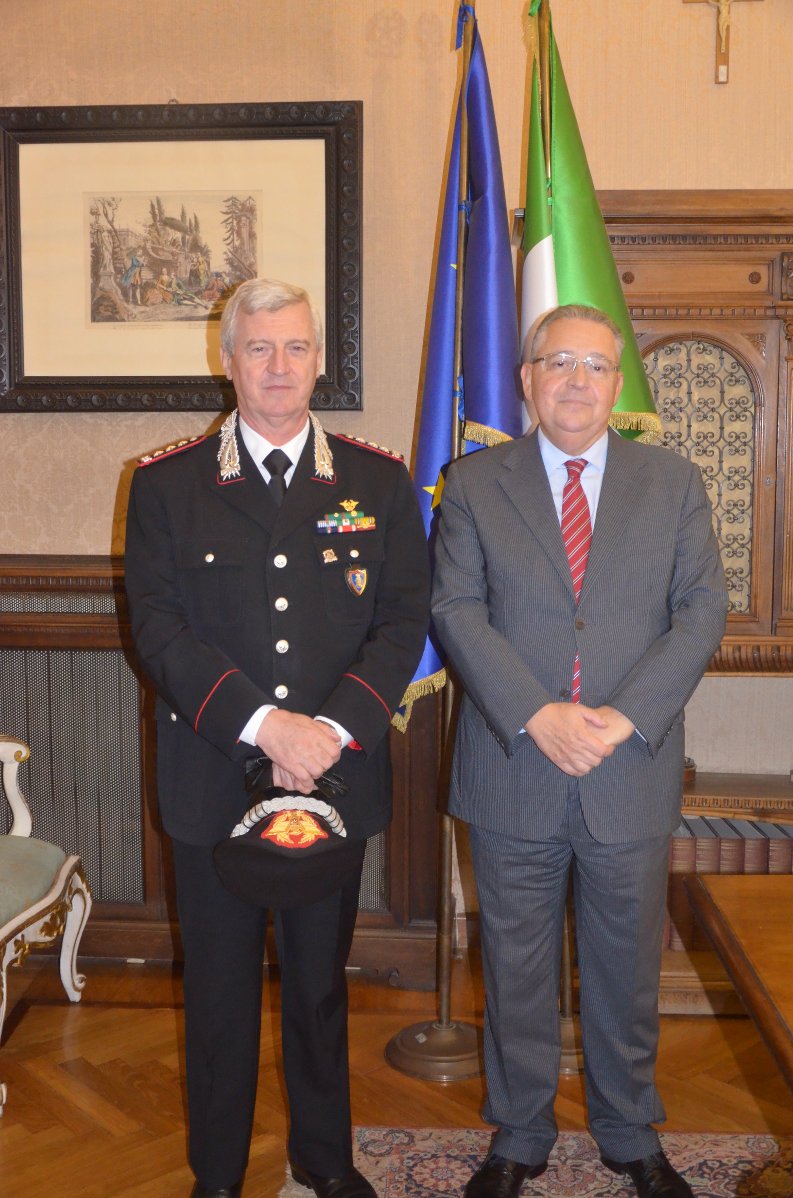Pesaro, Il Gen. dei Carabinieri Ciceri in visita alla Prefettura - Occhio alla Notizia