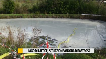 Lattice liquido, a tre settimane dall’incidente proseguono i lavori di bonifica. Laghetto ancora bianco – VIDEO item-thumbnail
