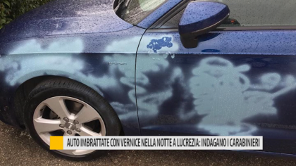 Auto imbrattate con vernice nella notte a Lucrezia: indagano i Carabinieri – VIDEO item-thumbnail