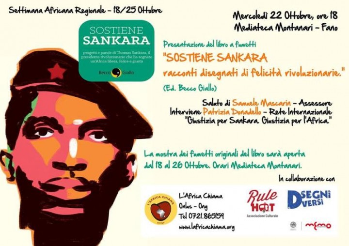 inaugurazione mostra fotografica"Sostiene Sankara" con la partecipazione di Patrizia Donadello, la mostra rimmara esposta alla Memo di Fano per 1 settimana