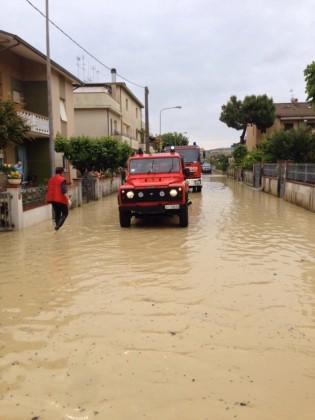 Interventi dei vigili del fuoco a Marotta