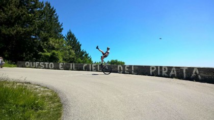 Temperato dedica la sua impresa al Pirata Pantani