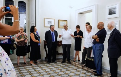 Inaugurazione a Lucera con al centro Riccardo Gambelli_ a sinistra Giuseppe Trincucci e a destra Alessia Venditti e Marcello Sparaventi