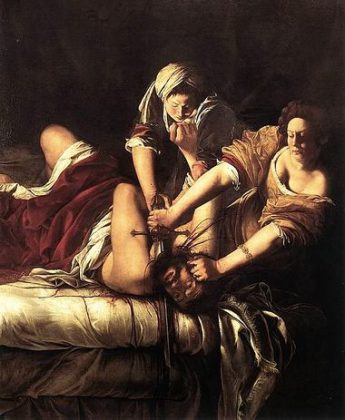 Giuditta che decapita Oloferne - Artemisia Gentileschi 1620 olio su tela (Uffizi - Firenze)