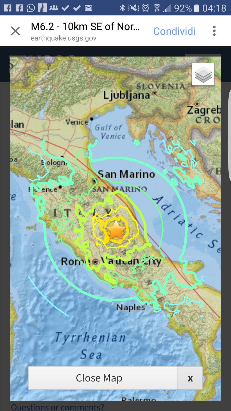 Forte scossa di terremoto nella notte. Ci sono vittime