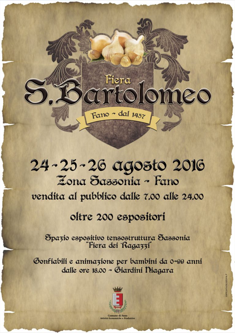 Torna la storica fiera di San Bartolomeo Appuntamento per grandi e piccini dal 24 al 26 agosto