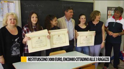 Restituiscono 3000 euro, encomio cittadino alle 3 ragazze item-thumbnail