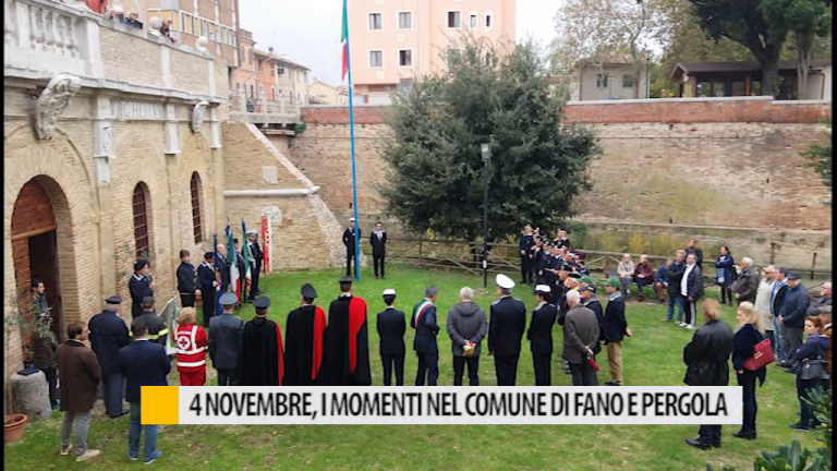 4 novembre, i momenti del comune di Fano e Pergola – VIDEO