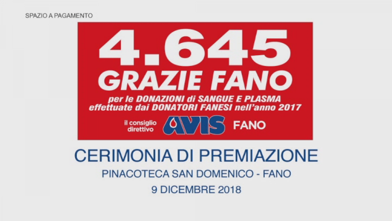 AVIS Fano – Cerimonia di premiazione (9 dicembre 2018)