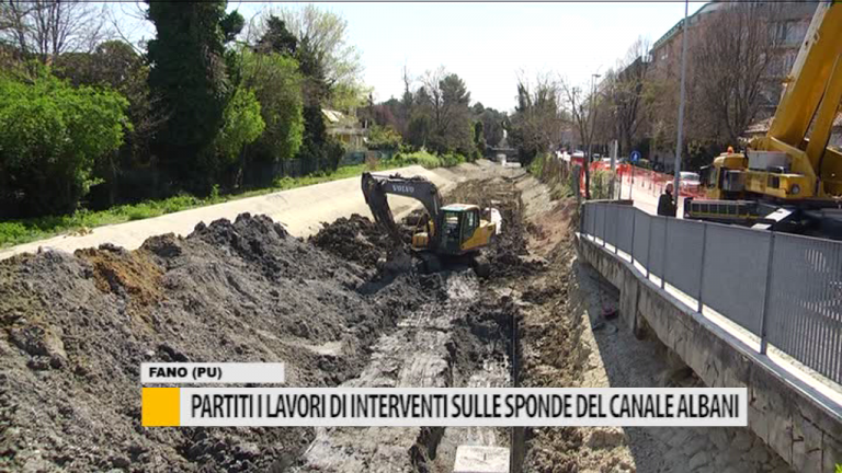 Partiti i lavori di interventi sulle sponde del canale Albani – VIDEO
