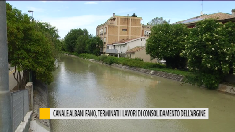 Canale Albani Fano, terminati i lavori di consolidamento dell’argine – VIDEO