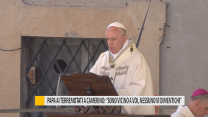 Papa ai terremotati di Camerino: “Sono vicino a voi, nessuno vi dimentichi” – VIDEO item-thumbnail
