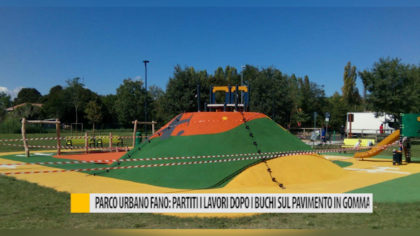 Buchi nel pavimento in gomma nel nuovo parco urbano a Fano: conclusi i lavori item-thumbnail