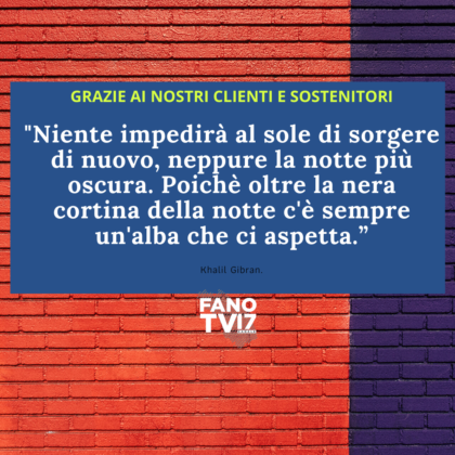 Fano TV, un grazie di cuore a chi ci sostiene in questo tempo difficile item-thumbnail