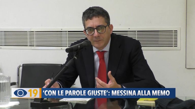 “Con le parole giuste”: Messina alla Memo – VIDEO