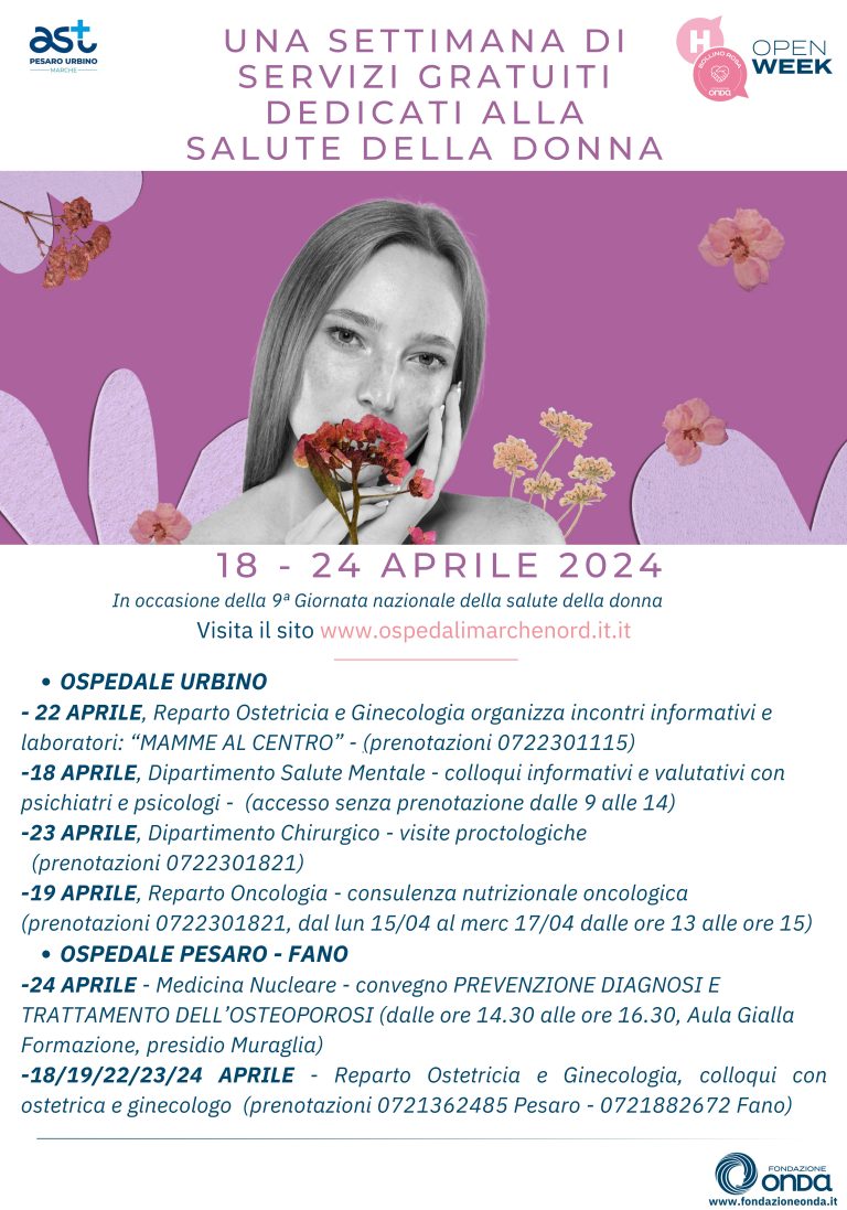 Giornata Nazionale Salute della Donna, nelle Marche una settimana di visite e consulenze gratuite Giornata Nazionale Salute della Donna, nelle Marche una settimana di visite e consulenze gratuite