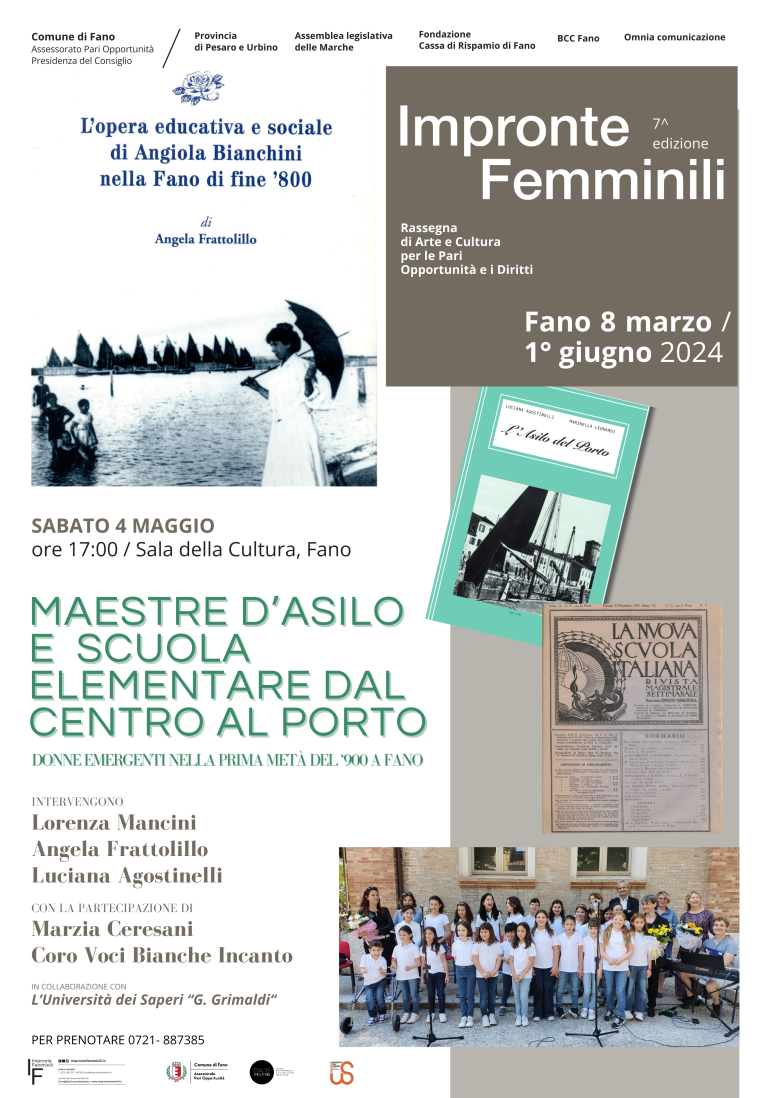 “Maestre d’asilo e scuola elementare dal centro al porto”: incontro a Fano