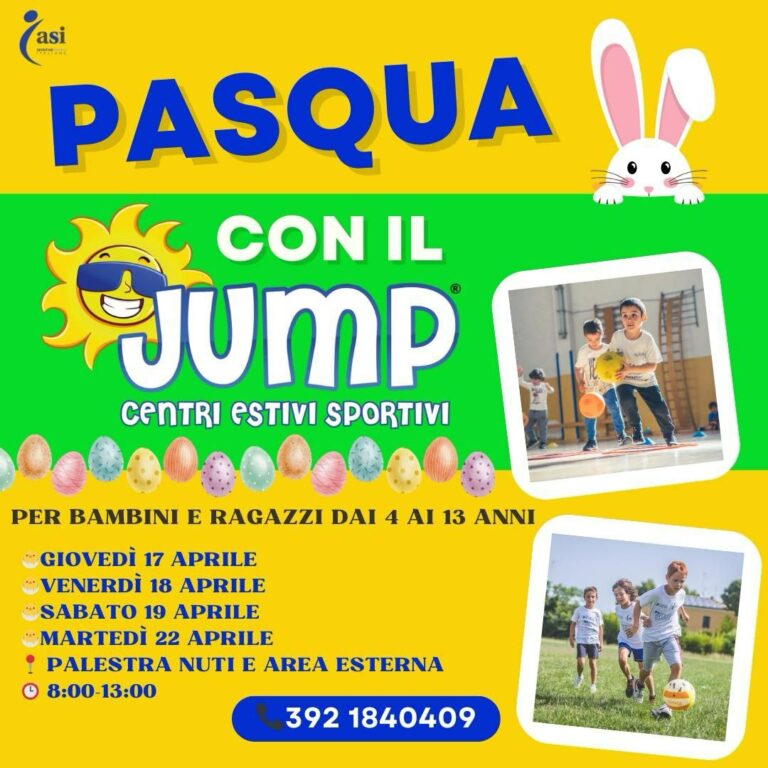 Il Jump non aspetta l’estate: i centri estivi di Asi Pesaro Urbino aperti anche a Pasqua