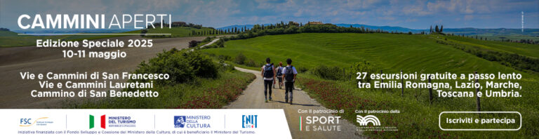 Marche protagoniste di “Cammini Aperti – Edizione Speciale 2025”: gli appuntamenti