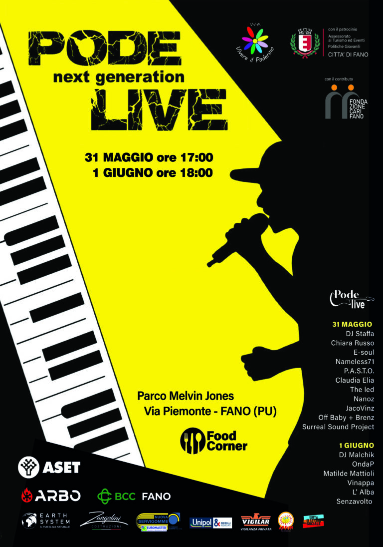 Torna il Pode Live: musica, giovani e comunità protagonisti il 31 maggio e 1° giugno