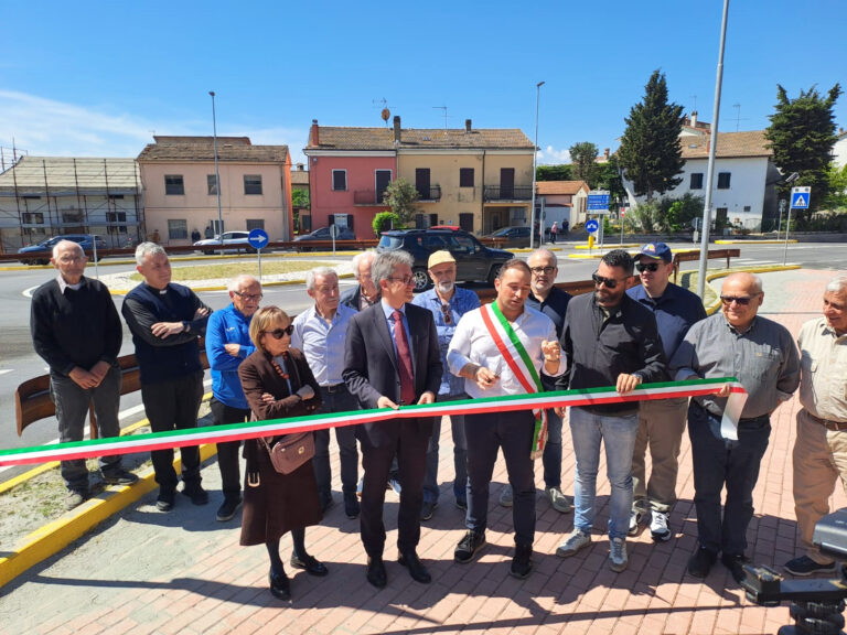 Orciano: inaugurati la nuova rotatoria e oltre 2 km di nuovi marciapiedi