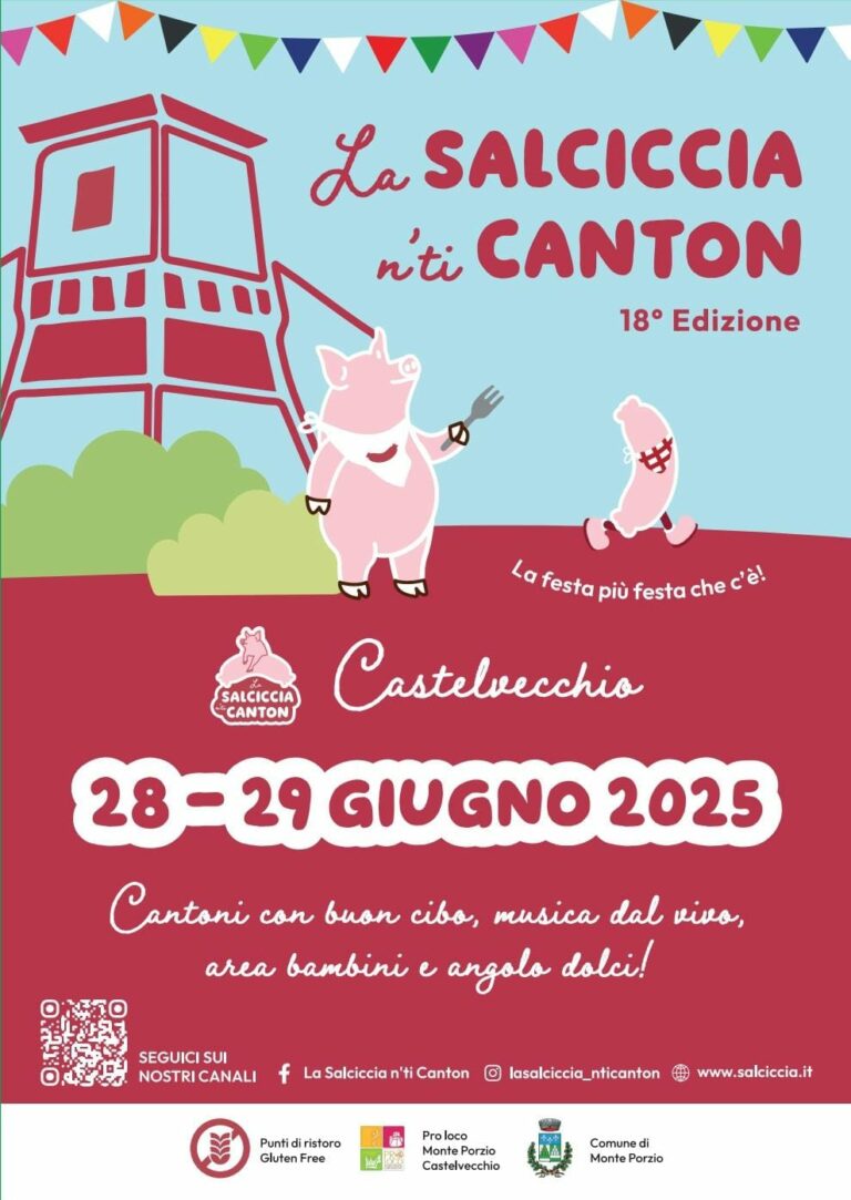 Dopo 6 anni torna “La Salciccia ‘nti canton”: il 28-29 giugno a Castelvecchio di Monte Porzio