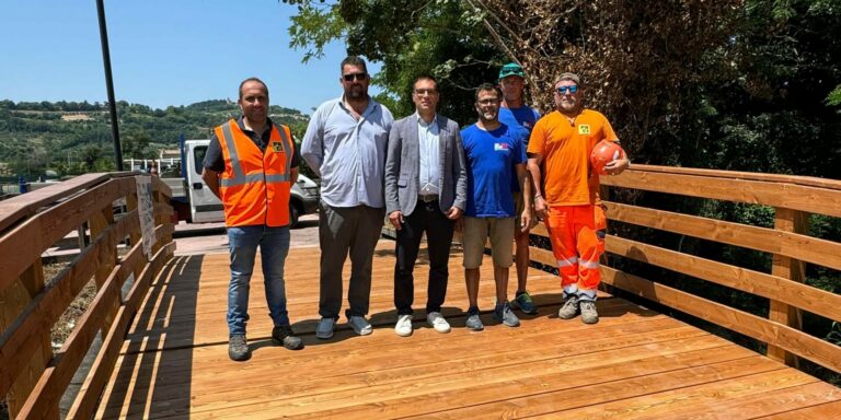 Fano, partiti i lavori per il nuovo ponticello pedonale di Bellocchi (FOTO)