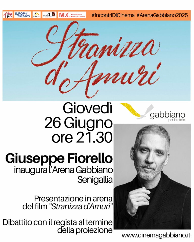 Giuseppe Fiorello inaugura l’arena cinematografica ‘Gabbiano’ di Senigallia