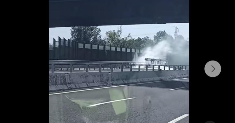 Autobus in fiamme sulla A14: paura tra Cattolica e Pesaro, salvo l’autista (FOTO)