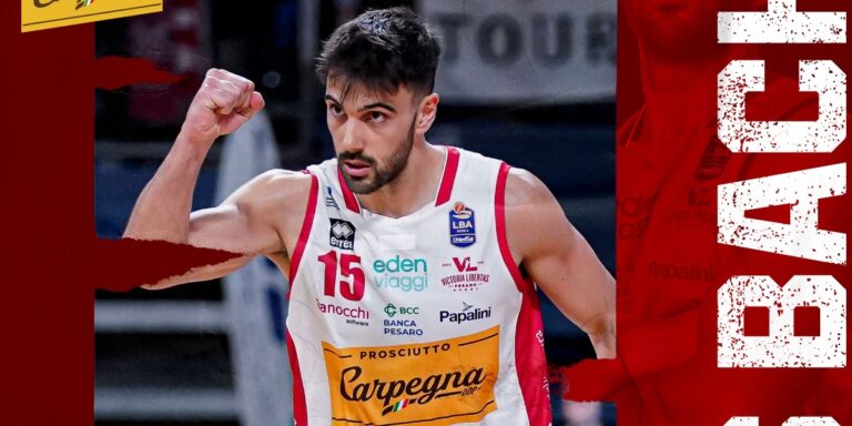 Matteo Tambone torna alla Carpegna Prosciutto Basket Pesaro: firmato un biennale