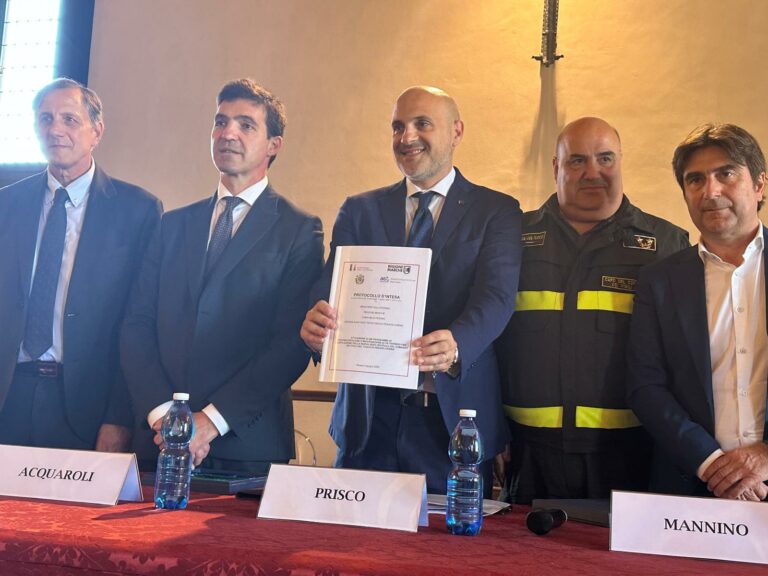 Firmato il protocollo per la nuova caserma dei Vigili del Fuoco di Pesaro