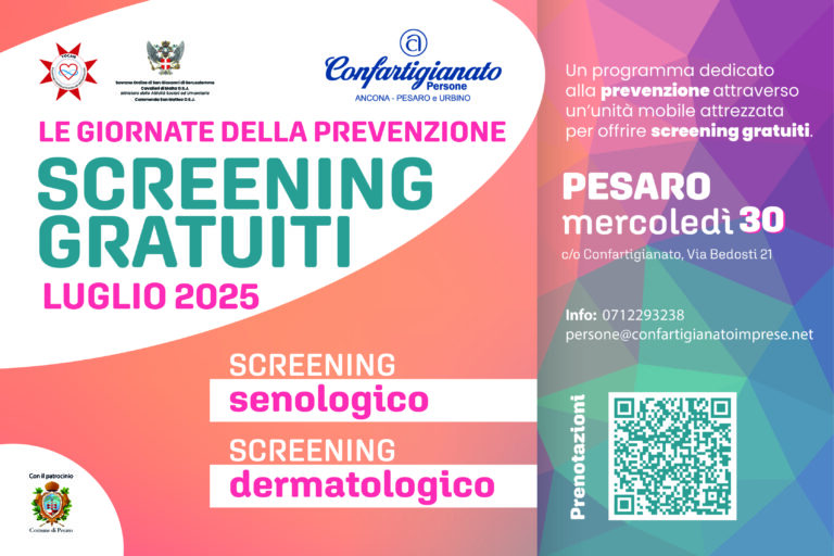 Confartigianato, a Pesaro screening gratuiti senologici e dermatologici