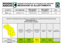 Lunedì allerta meteo per temporali nelle Marche