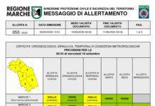 Allerta gialla in tutte le Marche per piogge e temporali