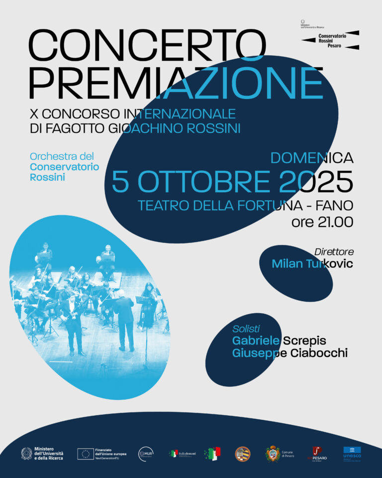 A Fano il Concerto di premiazione del X Concorso Internazionale di Fagotto Gioachino Rossini