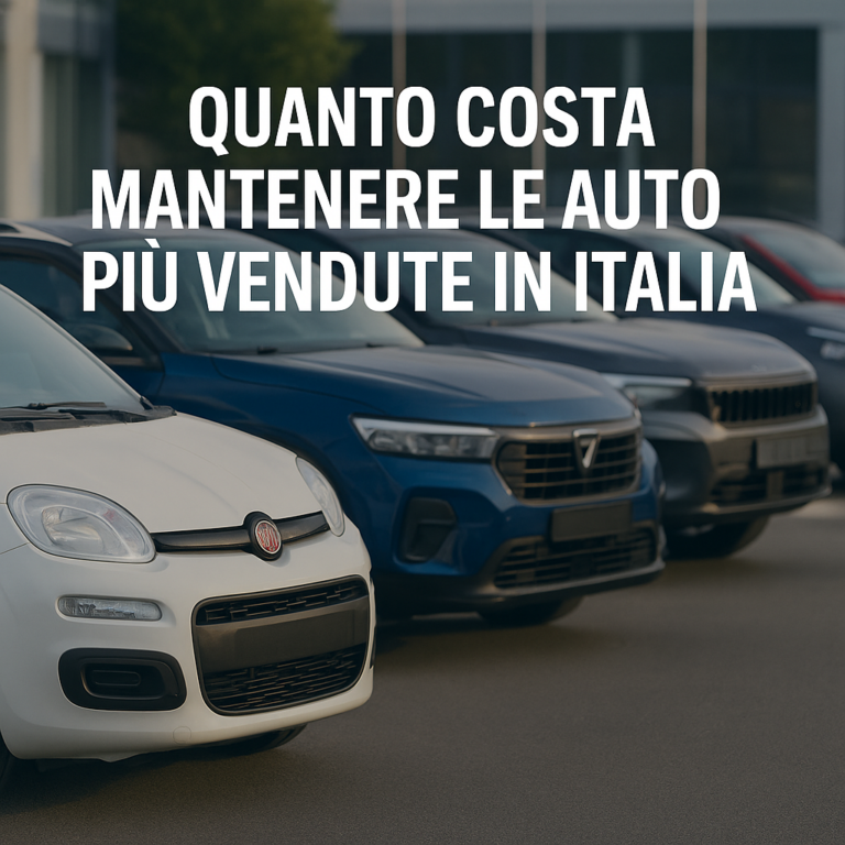 Quanto costa mantenere le auto più vendute in Italia