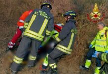 Urbino – Auto finisce in una scarpata a Ca’ Vagnino: soccorsa una persona dai Vigili del Fuoco