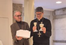 Centenario del Nolfi Apolloni: donati al Vescovo calice e pisside realizzati dagli studenti