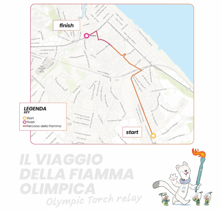Il 5 gennaio a Pesaro passa la Fiamma Olimpica di Milano Cortina 2026: ecco il percorso