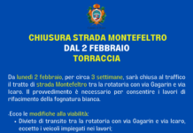 Chiude al traffico per tre settimane un tratto di Strada Montefeltro