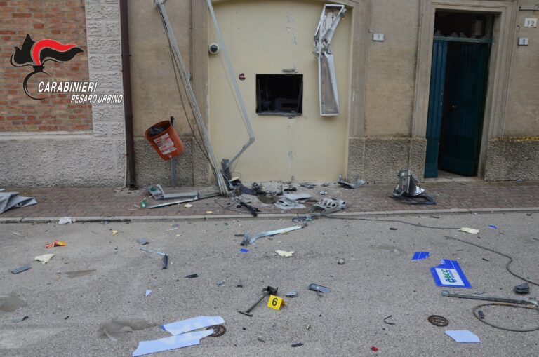 San Costanzo – Furto al bancomat del 29 agosto: quattro arresti. Operazione complessa dei Carabinieri