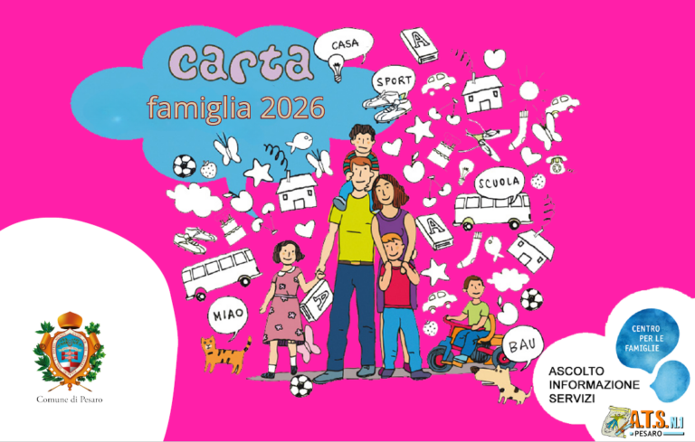 Pesaro – Torna la Carta Famiglia 2026: più servizi e sostegni per i nuclei familiari