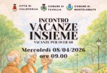 Over 60, incontro per le vacanze estive 2026 a Vallefoglia