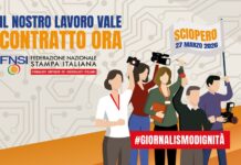 Giornalisti in sciopero «per il rinnovo del contratto, per il futuro dell’informazione»