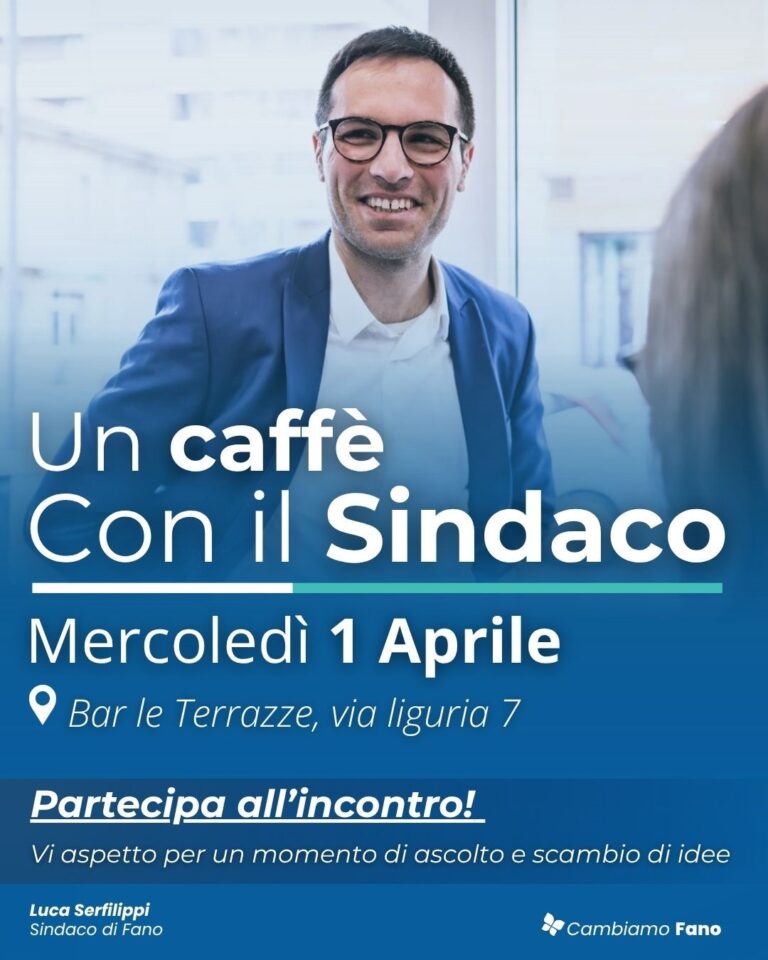 “Un Caffè con il Sindaco”, al via incontri nei quartieri: primo appuntamento al Poderino