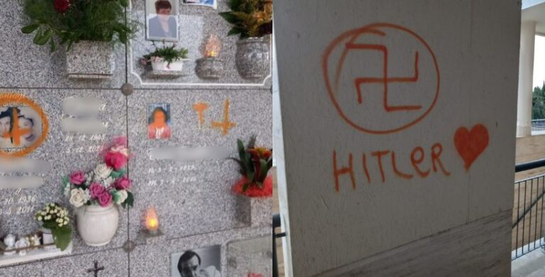 Svastiche e tombe imbrattate al cimitero di Pesaro: identificati due 16enni