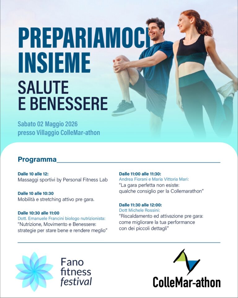 ColleMar-athon, sabato preparazione al Villaggio e domenica gara in diretta su FanoTV