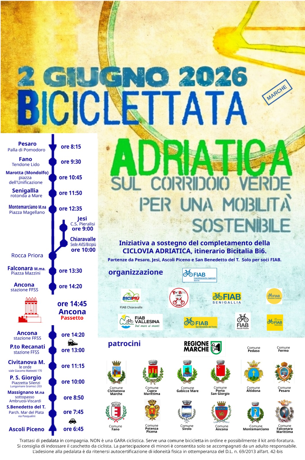 LOCANDINA BICICLETTATA ADRIATICA MARCHE 2026