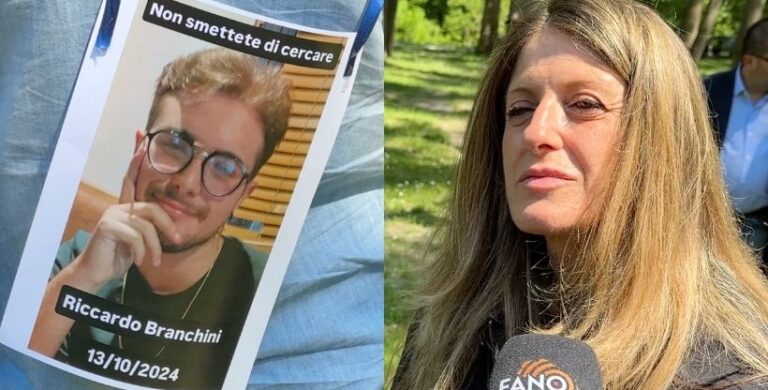 Riccardo Branchini, un centinaio di persone al sit-in silenzioso. La madre: «Ho bisogno di risposte» (VIDEO)