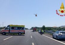 Tragico incidente sull’A14 a Porto Sant’Elpidio, muore un motociclista